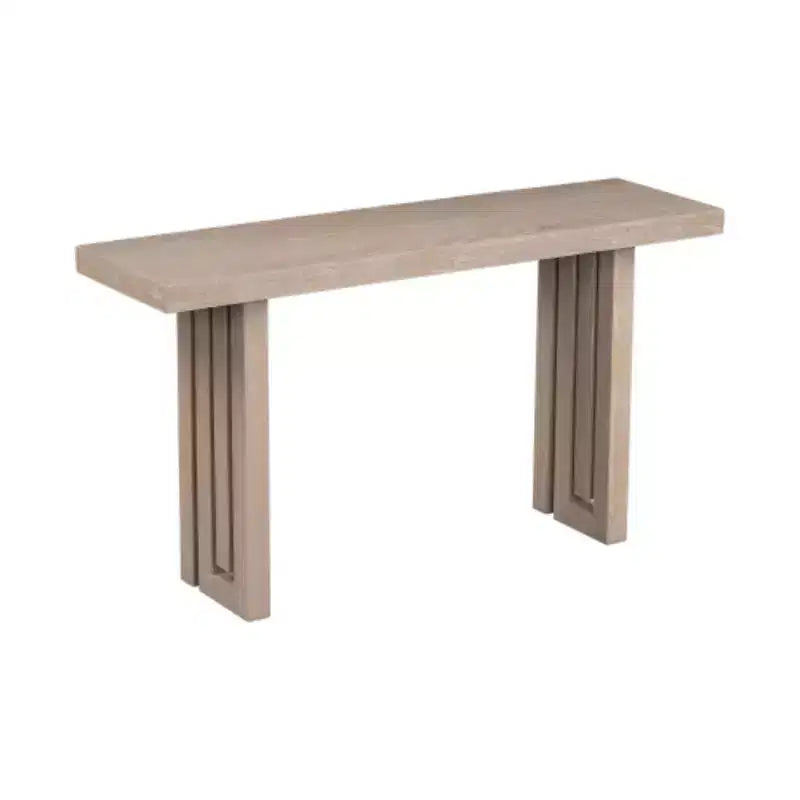 Console à forme originale — Finition bois brun