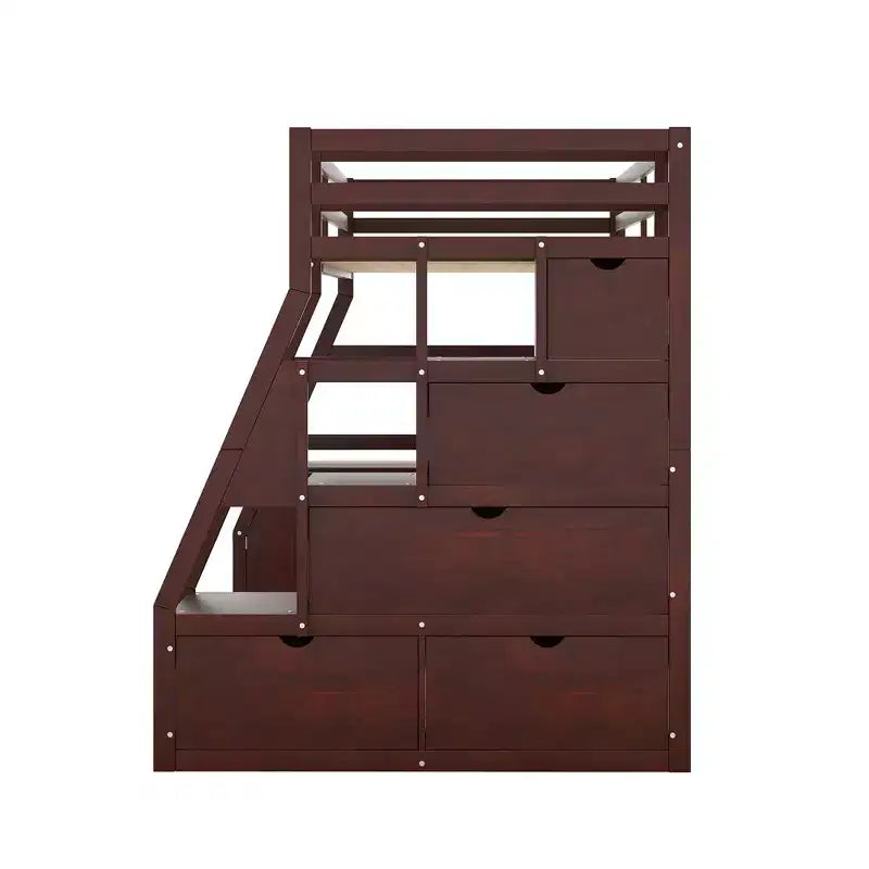 Lit mezzanine une place de 94,7 L x 56,8 l avec 7 tiroirs, 2 étagères et bureau intégré