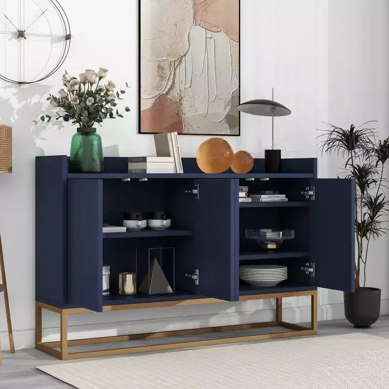Buffet moderne avec grand espace de rangement pour salle à manger, entrée