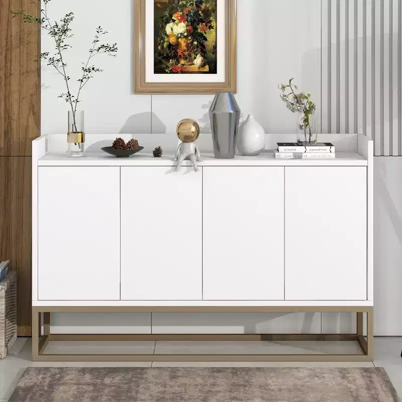 Buffet moderne avec grand espace de rangement pour salle à manger, entrée