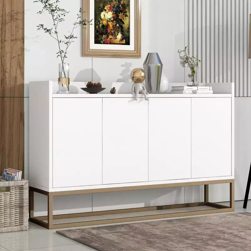 Buffet moderne avec grand espace de rangement pour salle à manger, entrée