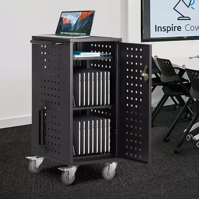 Chariot de recharge pour 20 ordinateurs portables et tablettes