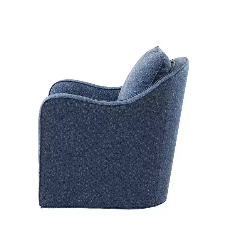 Fauteuil pivotant 360° Accent avec coussin de dossier lâche, fauteuil rembourré pour salon, bureau et espace de détente