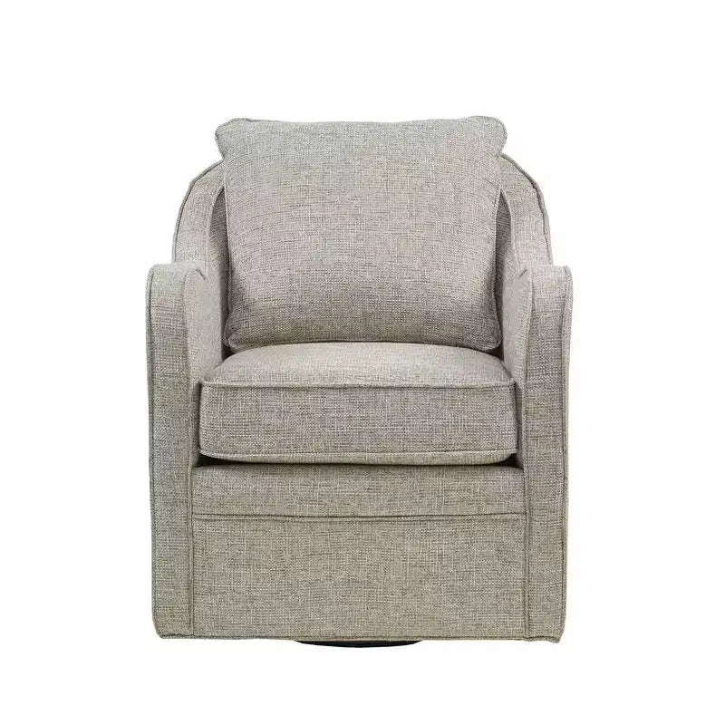 Fauteuil pivotant 360° Accent avec coussin de dossier lâche, fauteuil rembourré pour salon, bureau et espace de détente