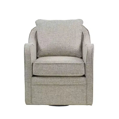 Fauteuil pivotant 360° Accent avec coussin de dossier lâche, fauteuil rembourré pour salon, bureau et espace de détente