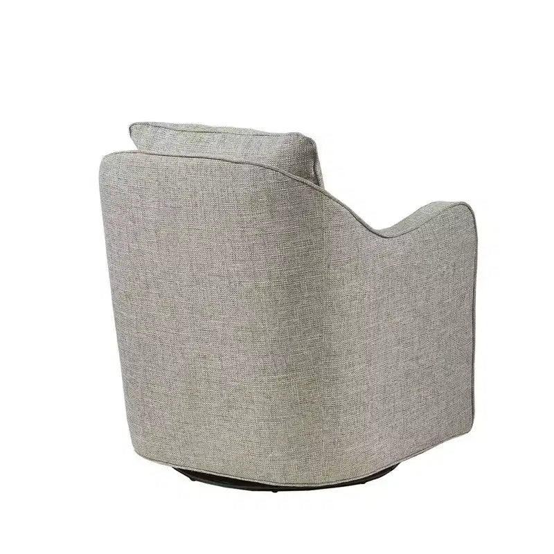 Fauteuil pivotant 360° Accent avec coussin de dossier lâche, fauteuil rembourré pour salon, bureau et espace de détente