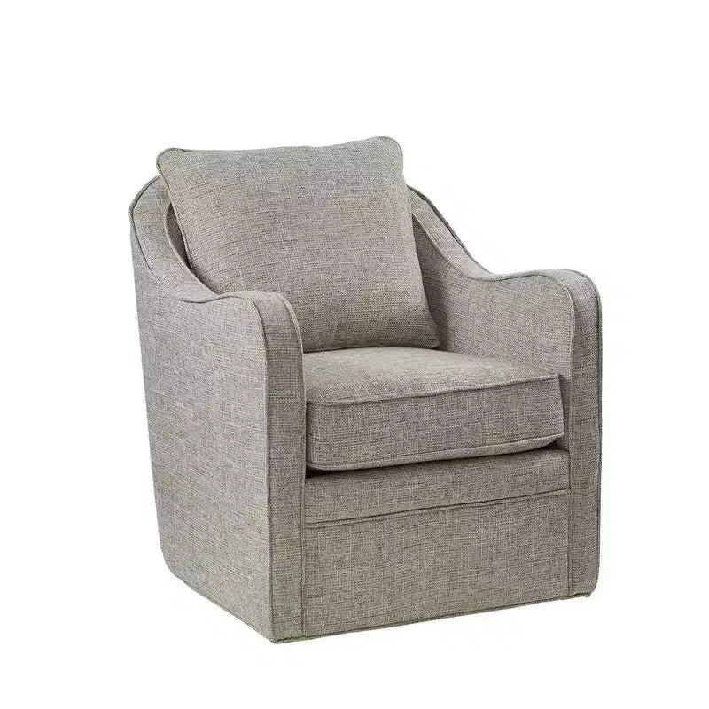 Fauteuil pivotant 360° Accent avec coussin de dossier lâche, fauteuil rembourré pour salon, bureau et espace de détente