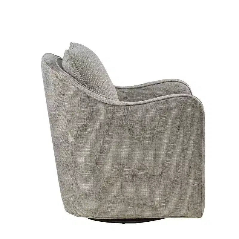 Fauteuil pivotant 360° Accent avec coussin de dossier lâche, fauteuil rembourré pour salon, bureau et espace de détente