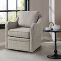 Fauteuil pivotant 360° Accent avec coussin de dossier lâche, fauteuil rembourré pour salon, bureau et espace de détente