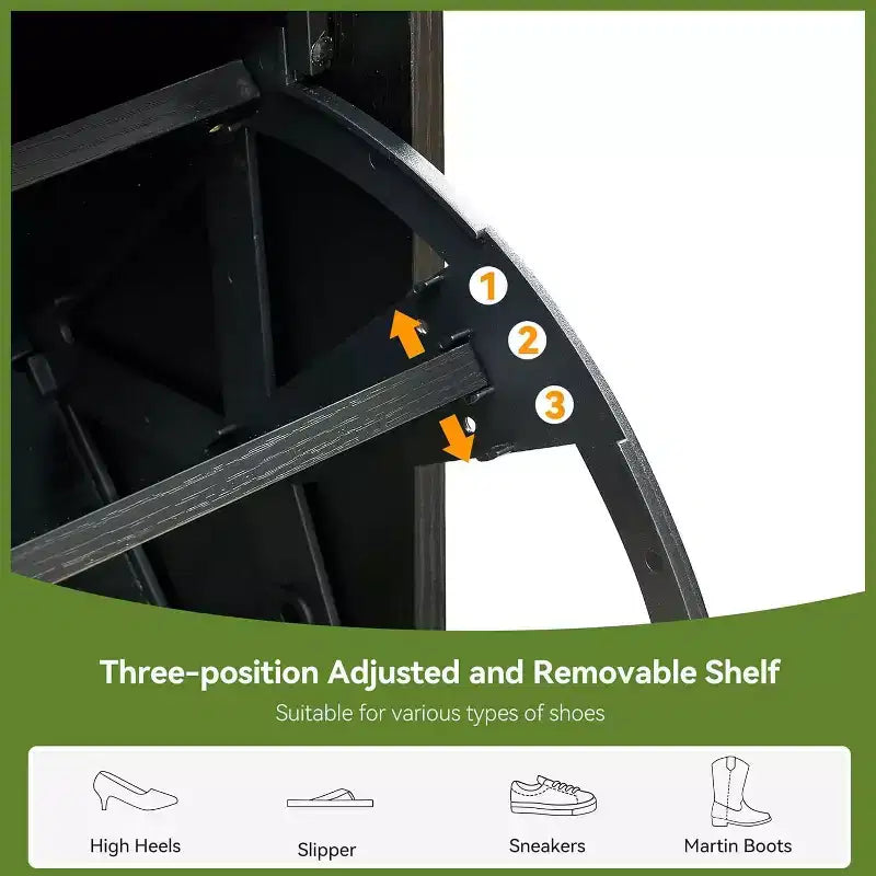 Meuble de rangement en rotin naturel avec 2 tiroirs basculants, étagères réglables et pieds en métal – Meuble à chaussures étroit pour entrée
