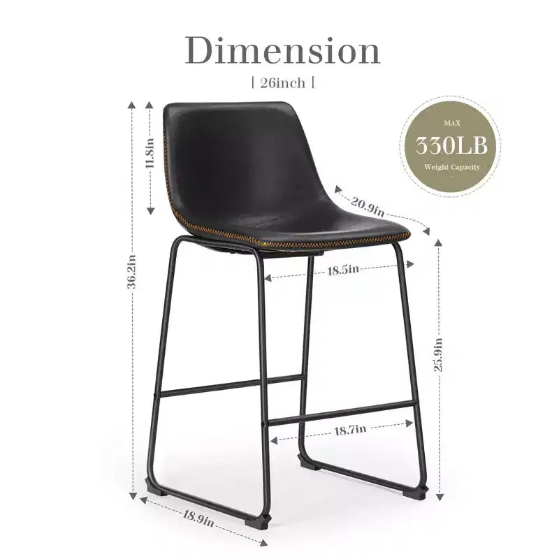 Tabourets de bar modernes - Chaises de salle à manger sans accoudoirs pour la maison, le bureau ou la cuisine
