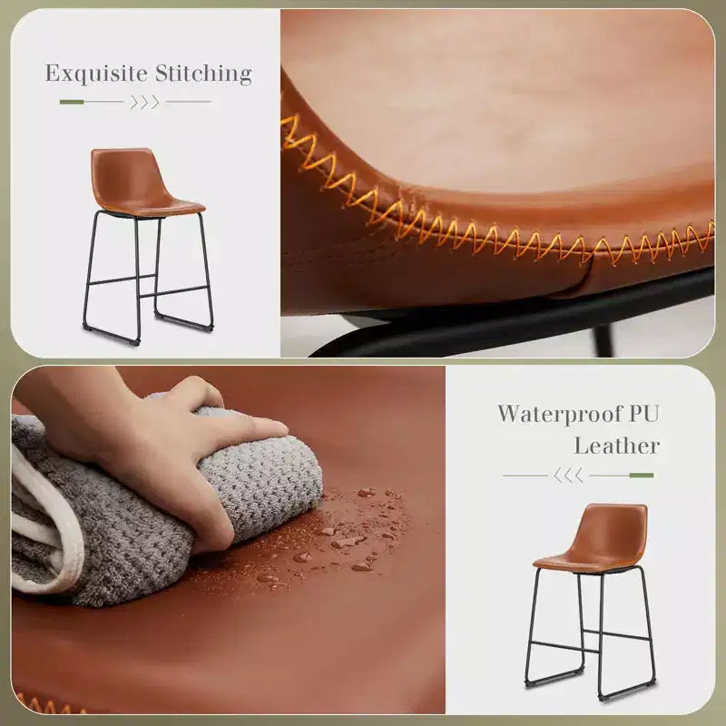 Tabourets de bar modernes - Chaises de salle à manger sans accoudoirs pour la maison, le bureau ou la cuisine