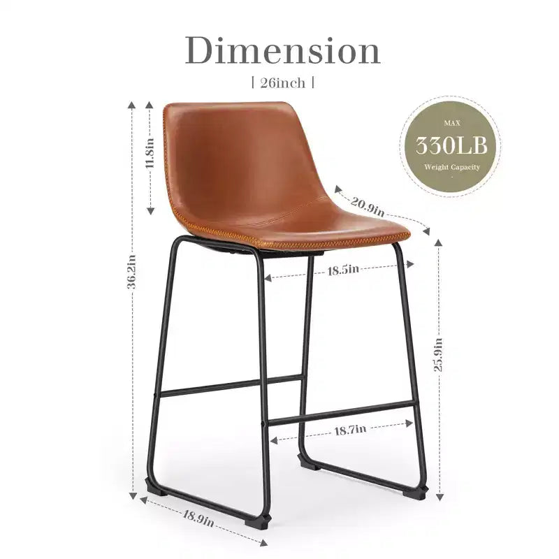 Tabourets de bar modernes - Chaises de salle à manger sans accoudoirs pour la maison, le bureau ou la cuisine