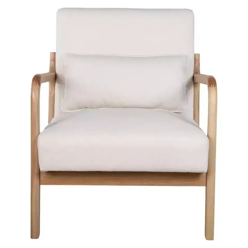 Fauteuil d'appoint moderne avec structure en bois massif