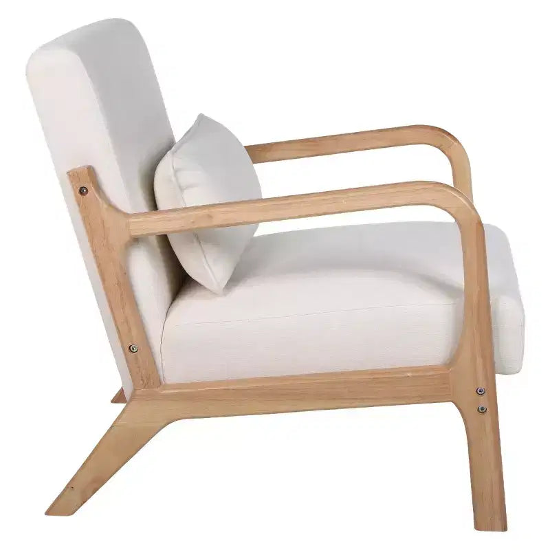 Fauteuil d'appoint moderne avec structure en bois massif