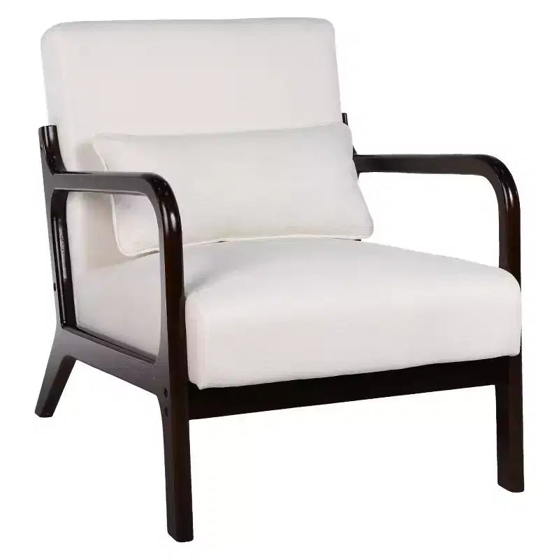 Fauteuil d'appoint moderne avec structure en bois massif