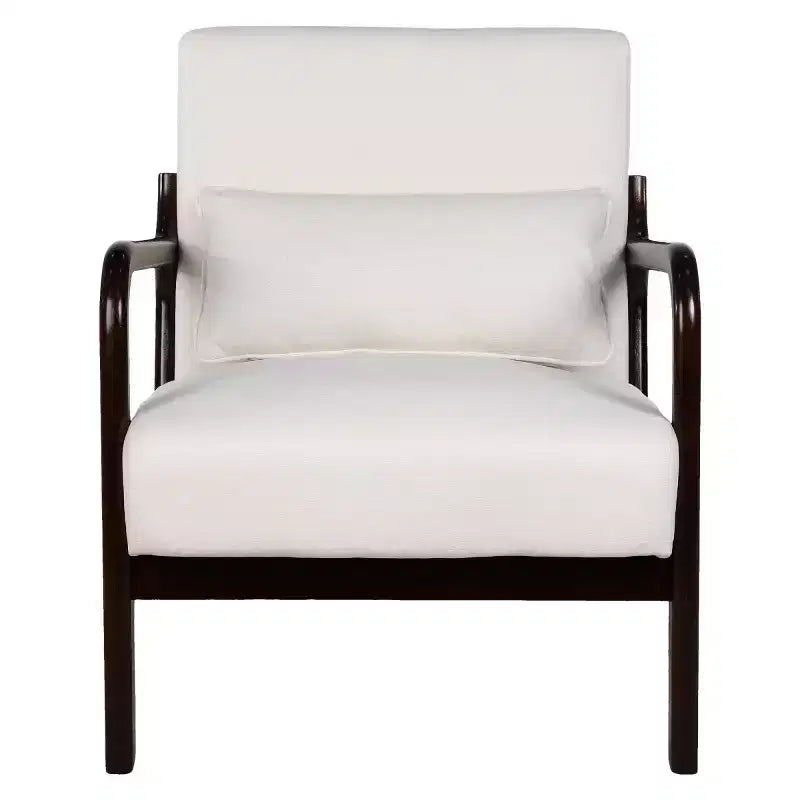 Fauteuil d'appoint moderne avec structure en bois massif