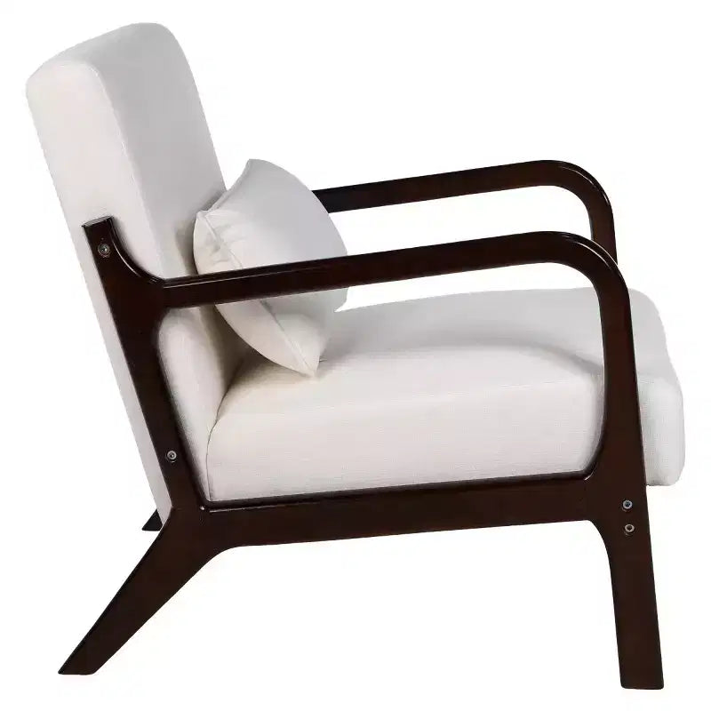 Fauteuil d'appoint moderne avec structure en bois massif