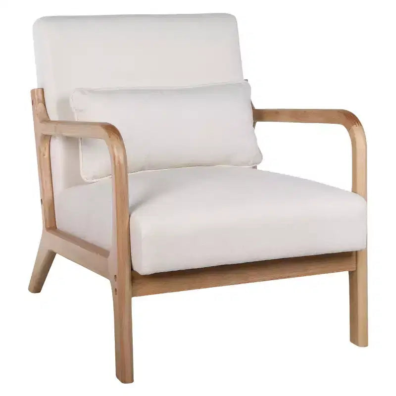 Fauteuil d'appoint moderne avec structure en bois massif