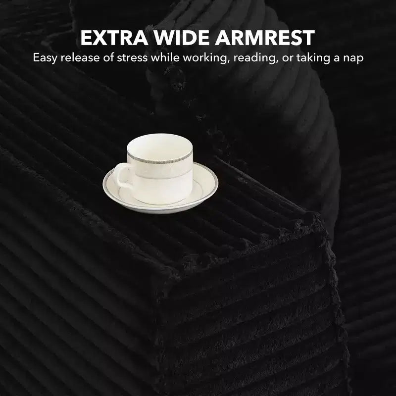 Canapé d'angle modulable avec pouf | Design minimaliste et moderne | Aucun assemblage requis