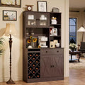 Farmhouse Sideboard Buffet Cabinet with Barn Doors, Storage Cabinet with Rack for Kitchen, Dining Room, Living Room