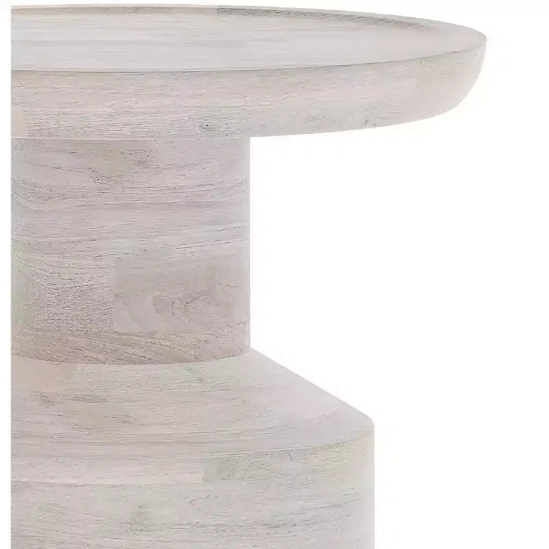 Table d'appoint bohème en manguier massif de 40 cm de large, assemblée