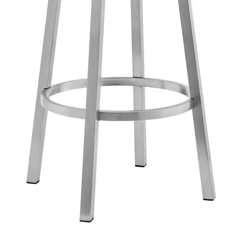 Tabouret de bar rond rembourré Emery avec accoudoirs