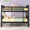 Luxystar Modern Full over Full Wood Bunk Bed, Convertible into 2 Beds