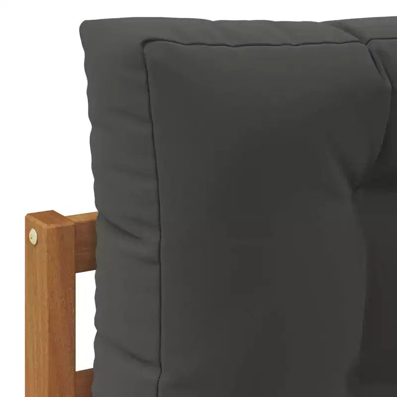 Canapé d'angle d'extérieur avec coussins amovibles - Bois d'acacia massif, finition naturelle
