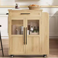 Kitchen Island with Storage, Kitchen Storage Island with Spice Rack and Drawer, 360 Rolling Kitchen on Wheels, for Home, Dining Room