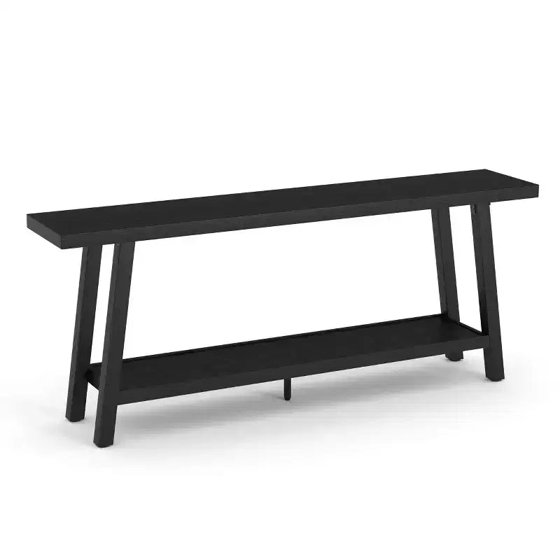 Console de 70,87 pouces avec étagère à 2 niveaux