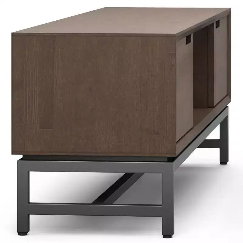 Meuble TV bas de 183 cm pour téléviseurs jusqu'à 203 cm – Noyer brun