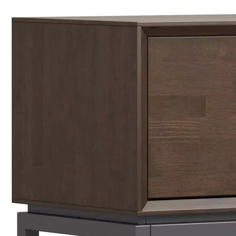 Meuble TV bas de 183 cm pour téléviseurs jusqu'à 203 cm – Noyer brun
