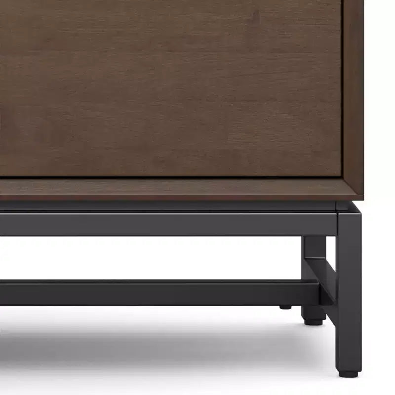 Meuble TV bas de 183 cm pour téléviseurs jusqu'à 203 cm – Noyer brun