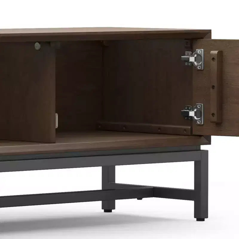 Meuble TV bas de 183 cm pour téléviseurs jusqu'à 203 cm – Noyer brun