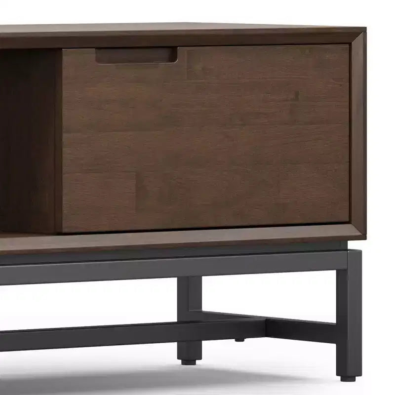Meuble TV bas de 183 cm pour téléviseurs jusqu'à 203 cm – Noyer brun